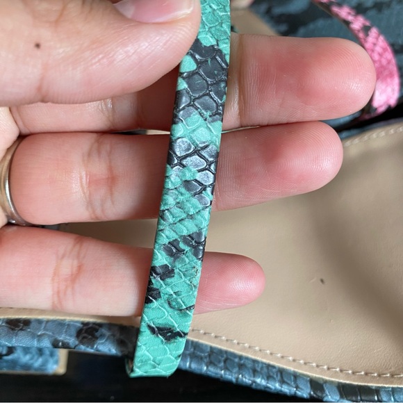 STEVE MADDEN snake skin print strappy open toe heels size 10M - Picture 11 of 15